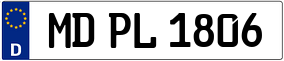 Trailer License Plate